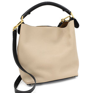 Loewe T-Bucket Leather Bicolor Block Sand Black Moss Green